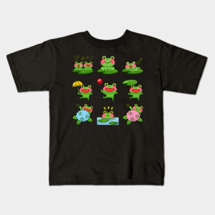 Halloween Frog Dancing Party Kids T-Shirt